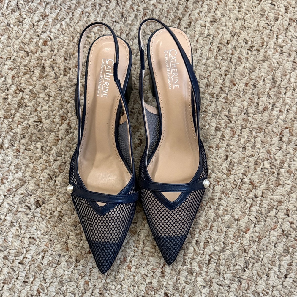 Catherines by Cathrine malandrino Elegant blue  Mesh Heels size 7